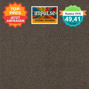 Vorwerk Rustica 7H78 dunkelbraun Teppichboden – Draufsicht quadratisch